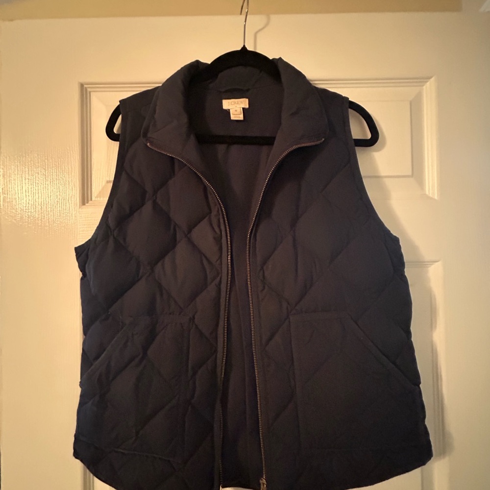 J. Crew Women's Navy Quilted Vest